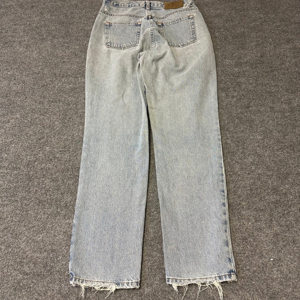Calvin Klein Jeans Womens Size 10 Light Wash Cotton Distressed Straight Leg